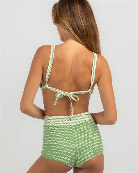 Shop Rhythm Clearwater Soft Strap Sliding Triangle Bikini Top In Sage