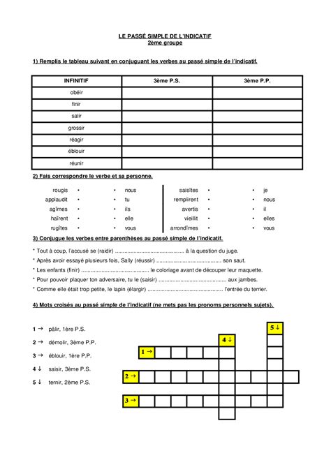 Exercice Pass Simple Cm Imprimer Ti Bank Hot Sex Picture