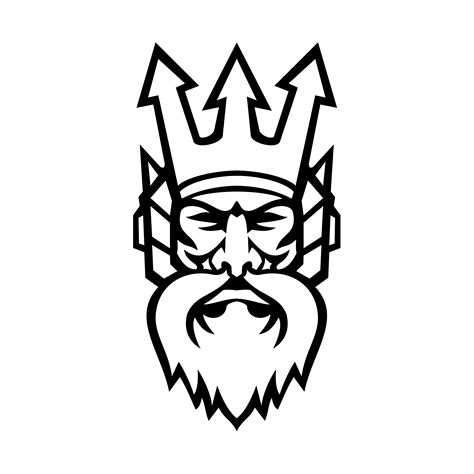 Poseidon Greek God Vector