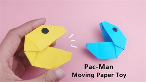 How To Make Pac Man Moving Paper Toy 摺紙吃豆人玩具 Youtube