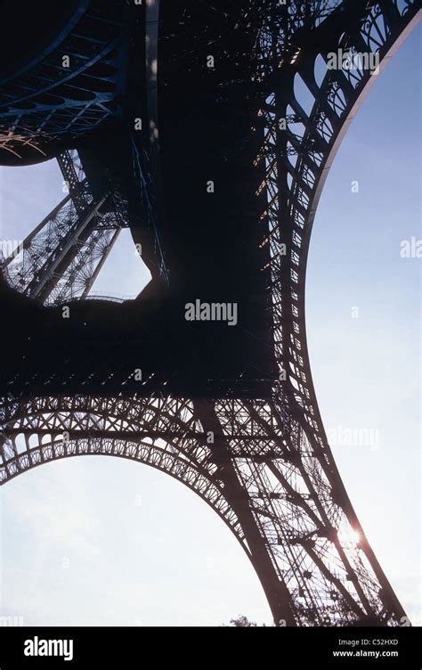 Underneath The Eiffel Tower Paris France Stock Photo Alamy