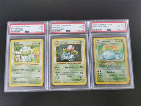 Pokémon Bulbasaur Ivysaur Venusaur Holo Base Set PSA Kaufen auf