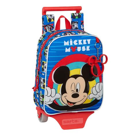 Cartable Mickey Mouse Clubhouse Happy Smiles Rouge Bleu 22 X 27 X 10