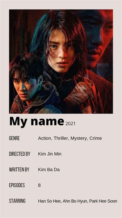 My name poster | Kdrama, Film posters minimalist, Korean drama