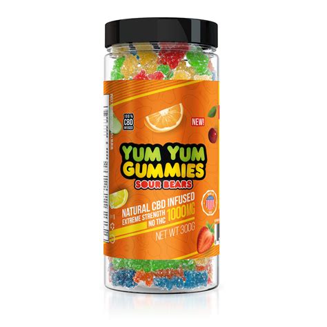 Yum Yum Gummies 1000mg Cbd Infused Sour Bears