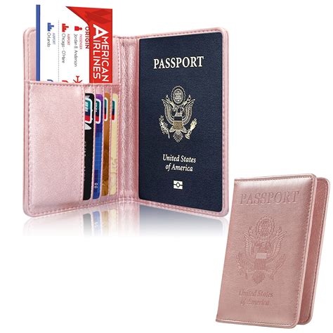 Passport Holder Women,Waterproof PU Leather Passport Wallet with ...