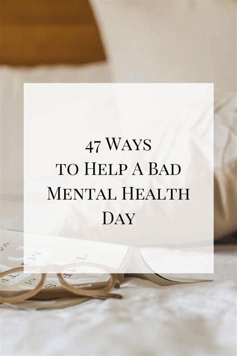 Ways To Help A Bad Mental Health Day Erin S Inside Job