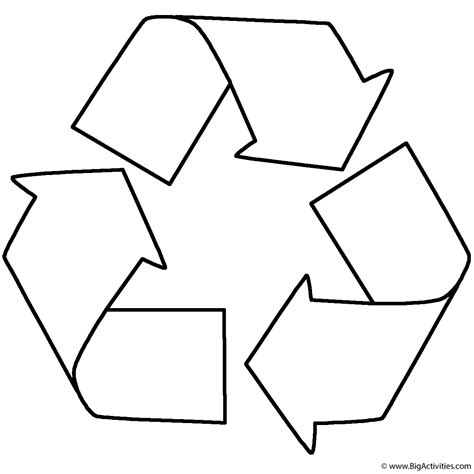 Recycle Coloring Page Earth Day