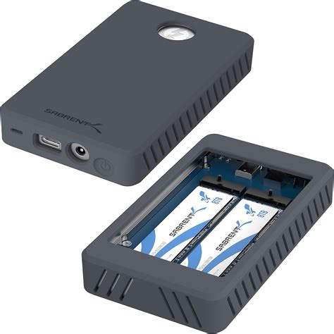 SABRENT Thunderbolt 3 To Dual NVMe M 2 SSD Tool Free Enclosure EC T3DN