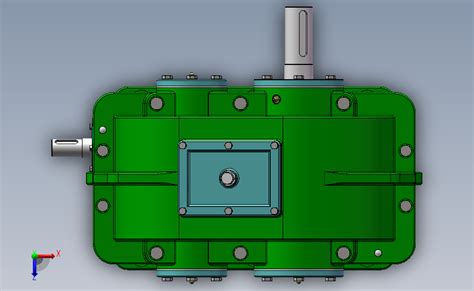 普通蜗轮蜗杆变速箱3d模型图纸 Solidworks设计 Solidworks 2014 模型图纸下载 懒石网