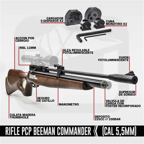 Rifle Pcp Beeman Commander Cal Mm Colihue Aventura