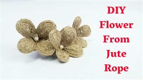 Jute Craft Idea Flower From Jute Rope Best DIY From Jute Rope DIY