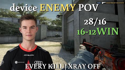 Astralis Device 28Kills Playing Overpass ENEMY POV FACEIT 5v5 EU