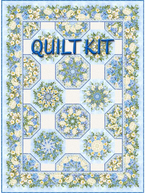 Periwinkle Spring Kaleidoscope Quilt Kit X Ready To Ship Etsy