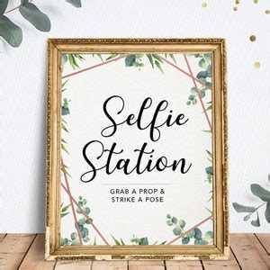 Selfie Station Sign Printable Sign Bridal Shower Sign Etsy