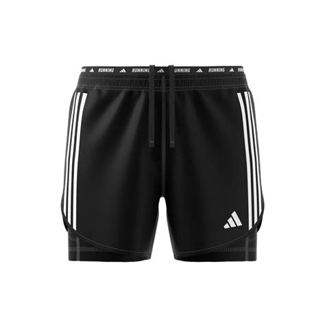 Adidas Own The Run 3 Stripes 2in1 Mens Running Short Black The Running Outlet