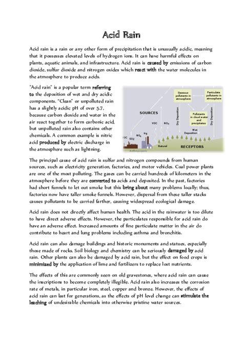 Acid Rain Effects On Humans Lungs