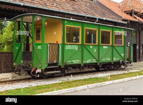 Mokra Gora, Serbia- 15 August 2014: Old Train on the Station on Mokra ...