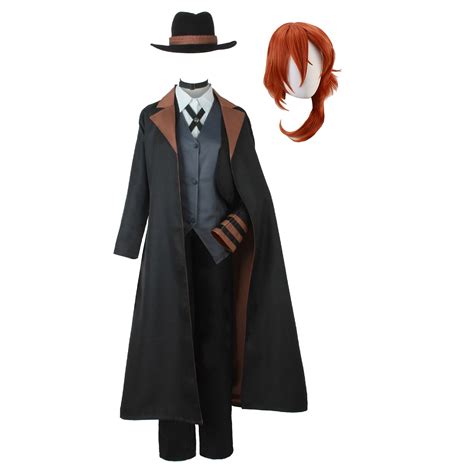 Buy Nakahara Chuuya Cosplay Costume Full Set Anime Uniform Windbreaker