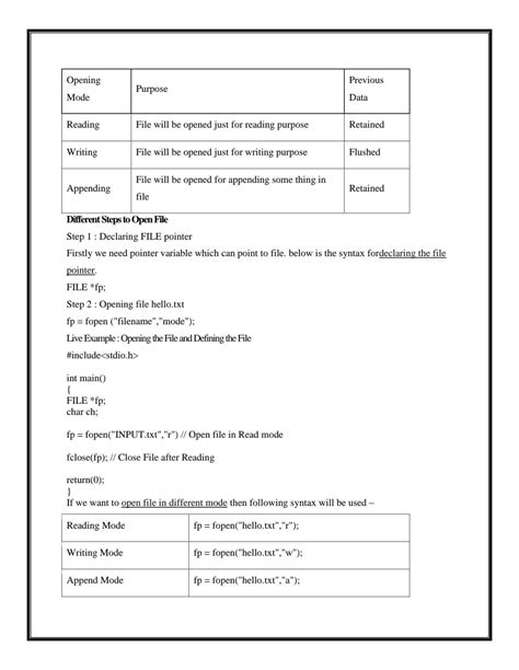 solution opening  defining files   programming studypool