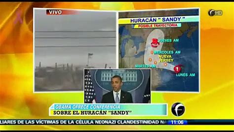 Barack Obama Anuncia Desastre Inminente Por El Hurac N Sandy Con