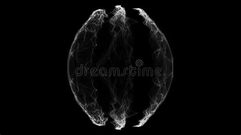 An Abstract White Sphere Against A Black Background Fire Energy Ball