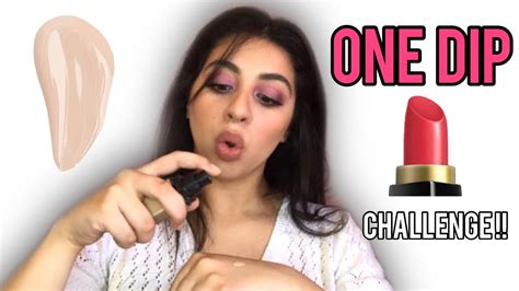 One Dip Makeup Challenge Youtube