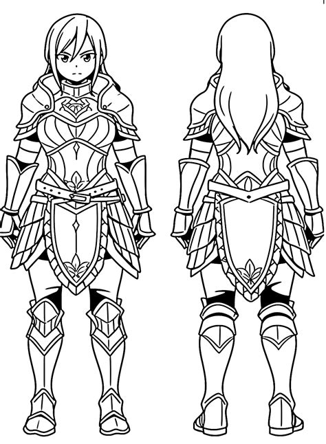 Coloring Sheet Erza Scarlet Free Printable Coloring Pages