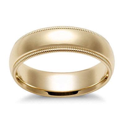 Kt Yellow Gold Men S Milgrain Wedding Band Mm Ebay