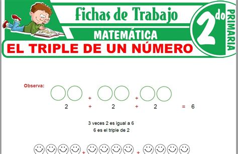 El Triple De Un N Mero Para Segundo De Primaria Fichas De Trabajo