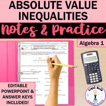 Absolute Value Inequalities Guided Notes And Worksheet TPT