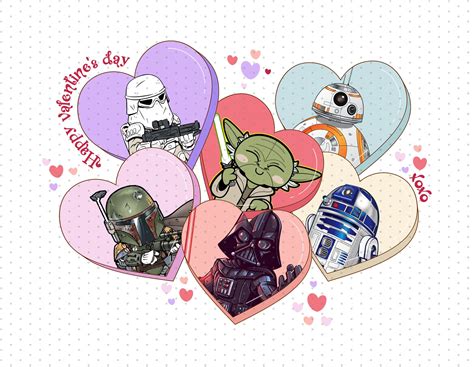 Star Wars Happy Valentines Day Png Sublimation Instant Download