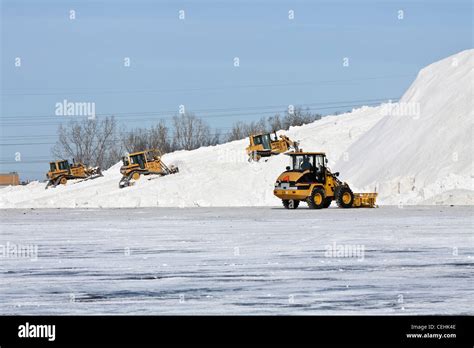 Snow Dump In Montreal Canada Stock Photo Alamy