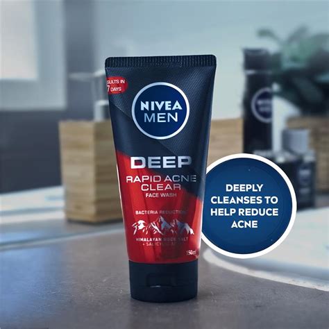 Buy Nivea Men Face Wash Deep Rapid Acne Clear Ml Online At Chemist