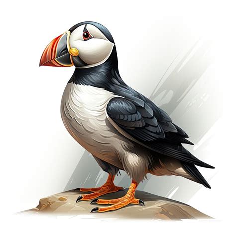 Watercolor Puffin vector clipart Illustration Generative Ai | Premium ...