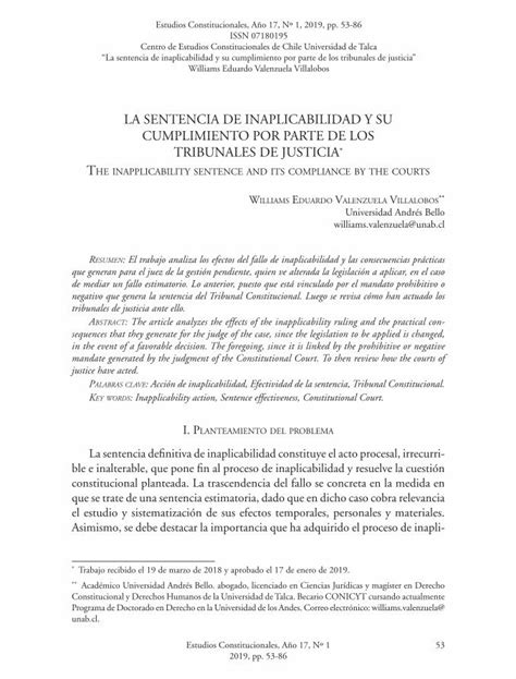 PDF LA SENTENCIA DE INAPLICABILIDAD Y SU CUMPLIMIENTO POR