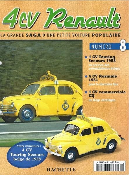 4cv Touring Secours Belge 1958 GARAGE DE POCHE Voitures Miniatures