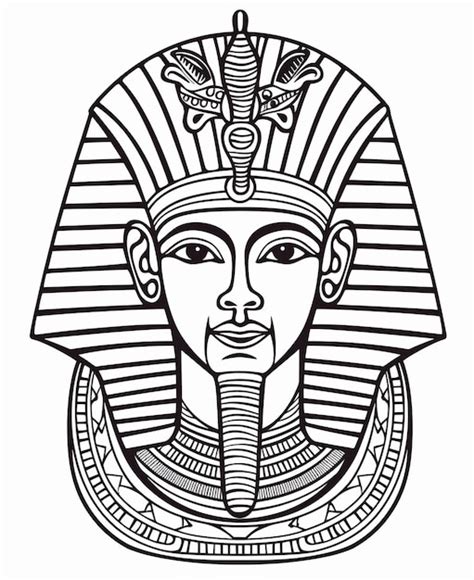 Premium AI Image | Vector ancient egypt god vintage logo line art concept black and white color ...