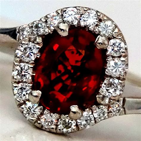 14 kt Weißgold Ring Rubin Rot und Diamanten KEINE Catawiki