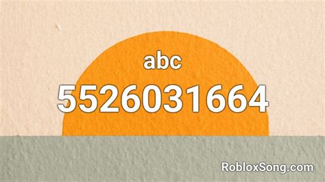 abc Roblox ID - Roblox music codes