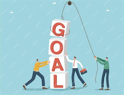 Premium Vector | Teamwork to achieve business goals cooperation and