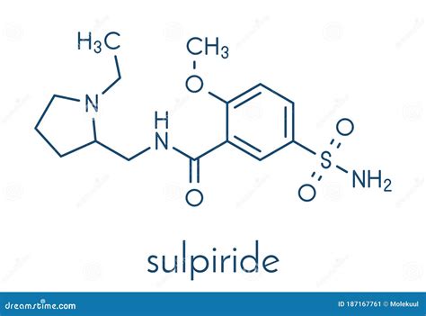 Sulpiride Molecular Structure Isolated On White Stock Illustration ...