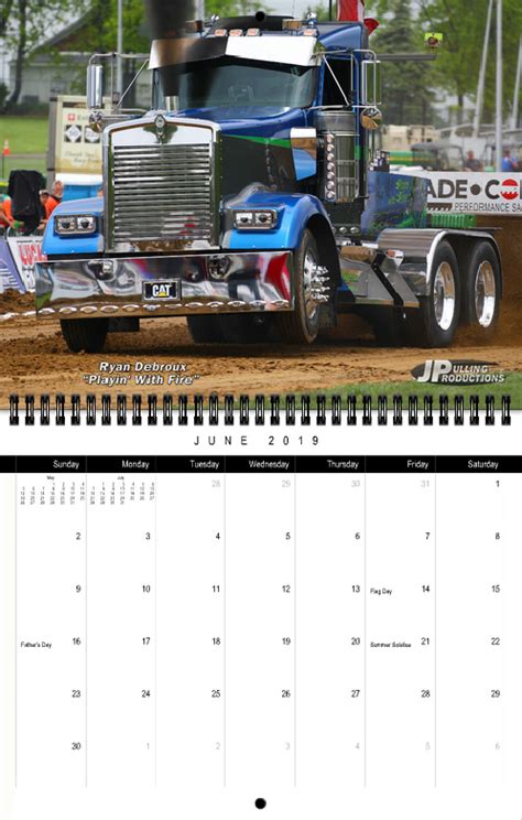 Semi Truck Calendar Jp Pulling Productions