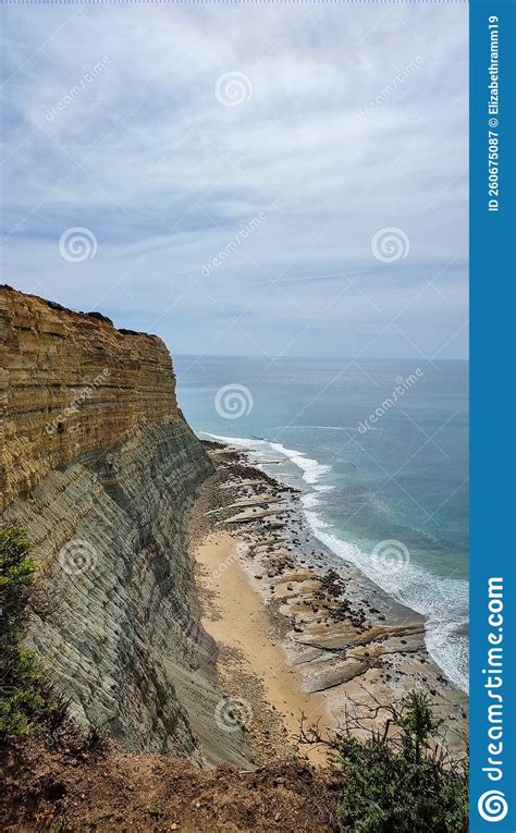 A Towering Cliff In Portugal Rocha Negra Stock Image Image Of Waves