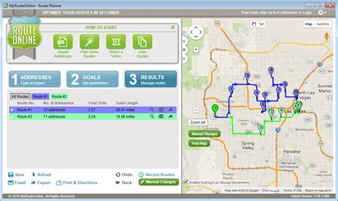 Free Route Planner MyRouteOnline screenshot - X 64-bit Download