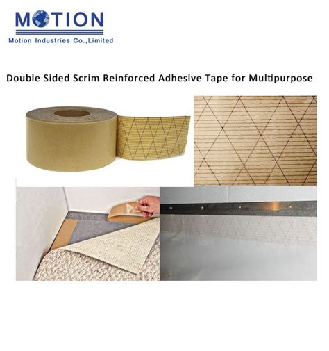 Double Sided Scrim Reinforced Adhesive Tape For Multipurpose Scrim