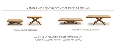 MESA CENTRO ELEVABLE ELECTRICA LONG WAY Muebles Robert