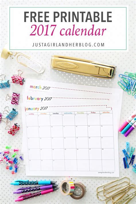 8 Beautiful Free Printable Calendars | Free printable calendar, Free ...