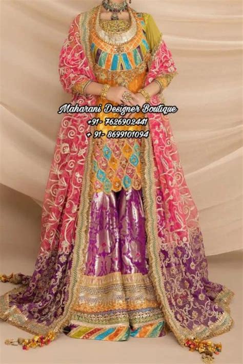 Indian Sharara Suits With Long Kameez Maharani Designer