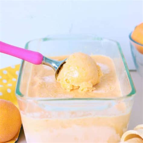 Orange Creamsicle Ice Cream Made With Real Oranges